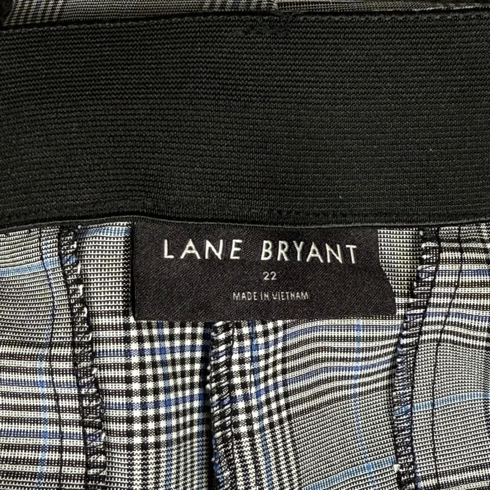Lane Bryant Womens Plaid Pants Size 22 Straight Leg Ankle Workwear Office Preppy - Picture 4 of 8